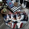 Patriots Players Pattern Round rug,Carpet Rug for Living Room Bedroom Playroom ,Non-slip Floor Mat,Holiday Gifts and Birthday Gifts.
