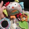 Cartoon Animal Rattles Mobile Rabbit Bear Plush Doll Appease Toy Stroller Hanging Toy