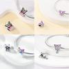 Elegant S925 Silver Butterfly & Dragonfly Multicolor Charms Beads Pendant 3mm DIY Fine Jewelry Making Accessories Gifts