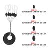 100pcs Rubber Space Bean Stopper 4 Sizes Carp Fishing Accessories Suitable For Fishing Line 0.2-5#
