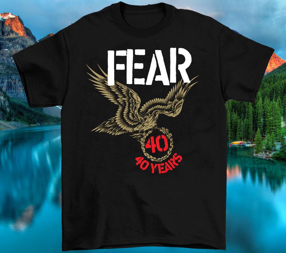 

NEW Fear Band 40 Years Gift For Fans Heavy Cotton Black T Shirt S-5XL TT442 Unisex T-Shirt S
