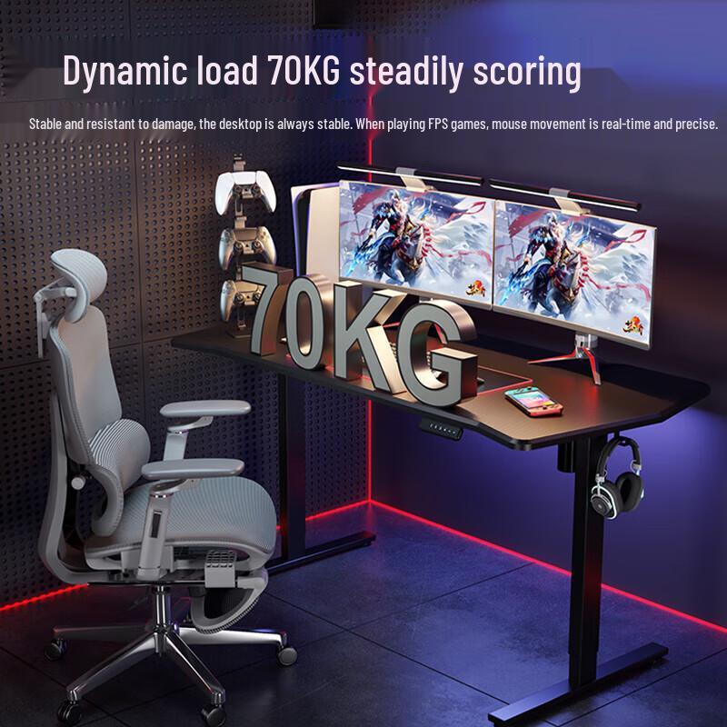 Loctek Black Warrior 1.6M Electric Standing Gaming Desk