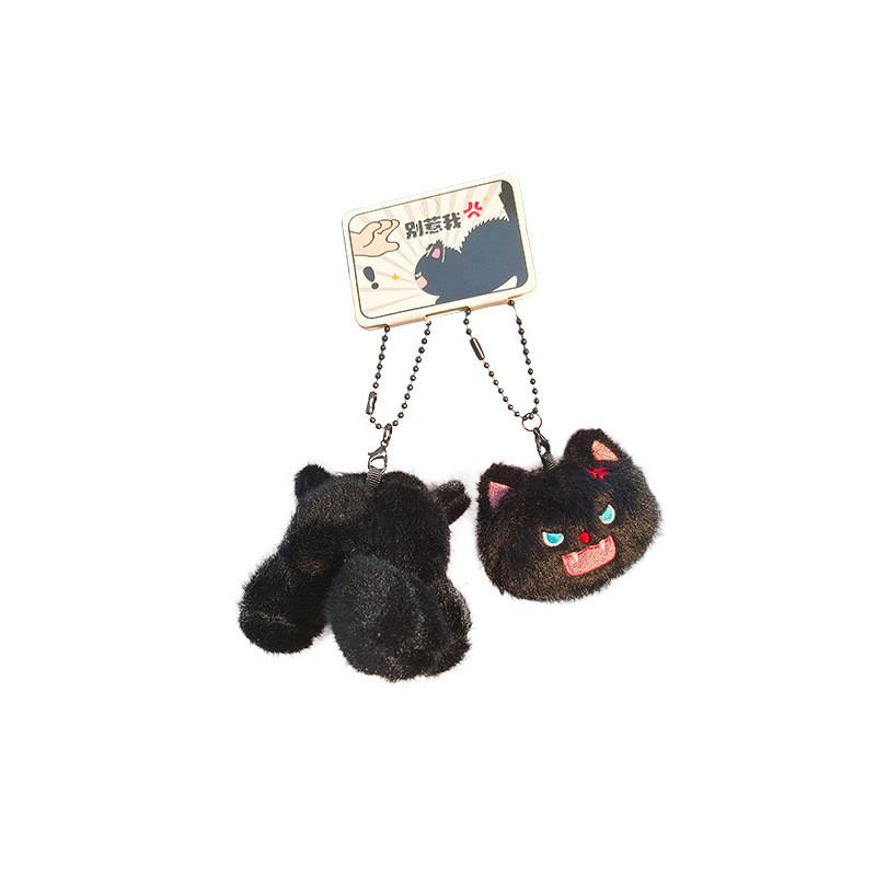 And Cozy Cute Plush Cat Keychain Duo With Magnetic Design For Attachment Easy