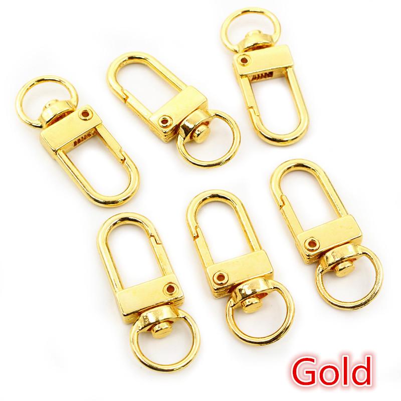 10pcs Snap Lobster Clasp Hooks Gold Silver Plated 5 Colors DIY Jewelry Making Findings for Keychain Neckalce Bracelet Supplies