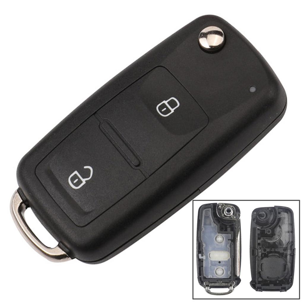 jingyuqin 10pcs 2/3/4/5 Button Folding Remote Key Shell for VW Tiguan Golf Sagitar Polo MK6 Touareg SEAT Flip Case Fob