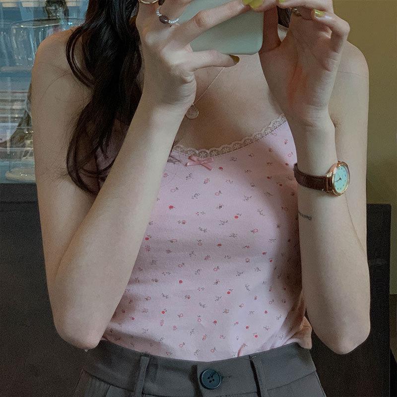 

Літній жіночий мереживний квітковий жилет у японському стилі 2023 року Medium квітковий/рожевий