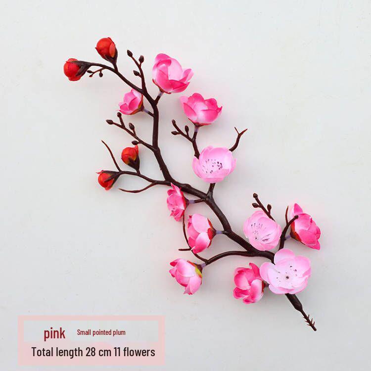 Silk Plum Blossom Simulation Flowers for Home Decor: Perfect for Living Room, TV Cabinet, or Coffee Table Arrangements.