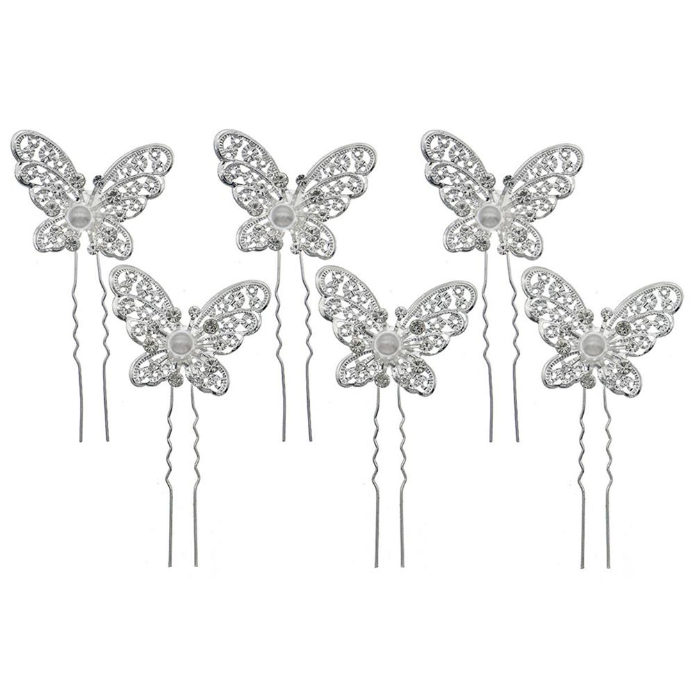 6PCS Pearl Hairpin Firm Fixation Hairstyles Bridal Rhinestone Diamond Wedding Accessories Hair Tools