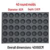 Kommerzielle runde Glas-Backform mit 40 Mulden