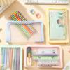 Clear Plastic Storage Bag Waterproof A6 Document Bag, Smooth Zipper Durable Pencil Case, Portable Bill Organizer for Travel Transparent PP Stationery