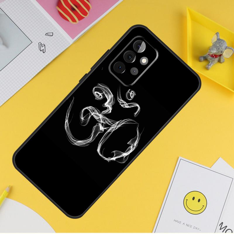 Aum Om Yoga Symbol Fitness Gym Case For Samsung Galaxy A36 A16 A56 A06 A54 A34 A14 A13 A53 A12 A22 A32 A52 A35 A17 A15 A55 Samsung A14