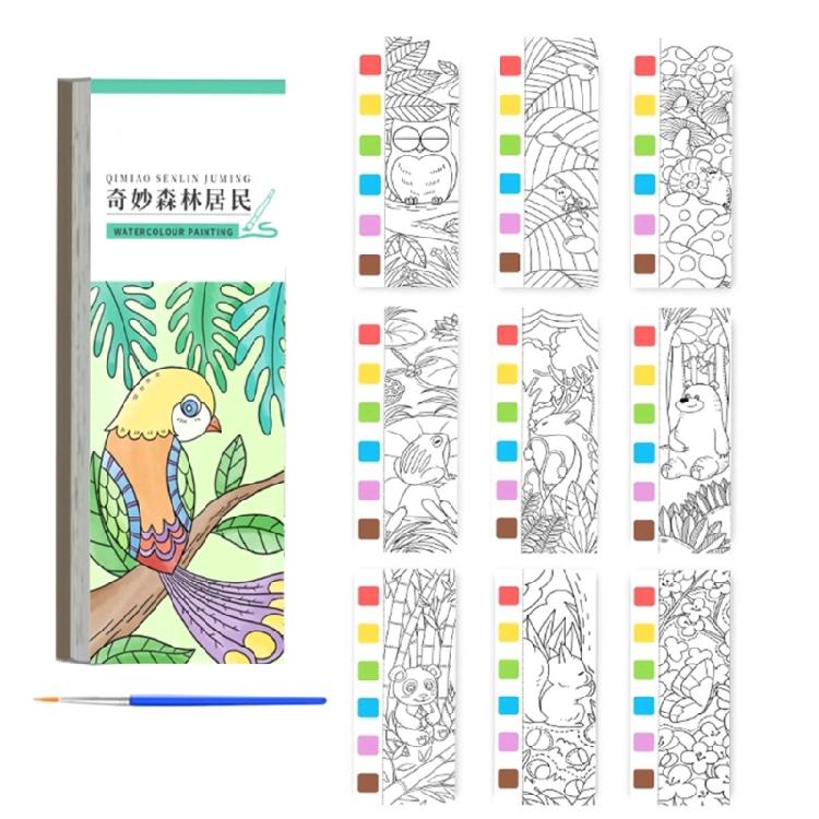Educational Watercolor Drawing Diary Included Art Brush and Watercolor Paint For Kids Beginner Artists Outdoor Painting