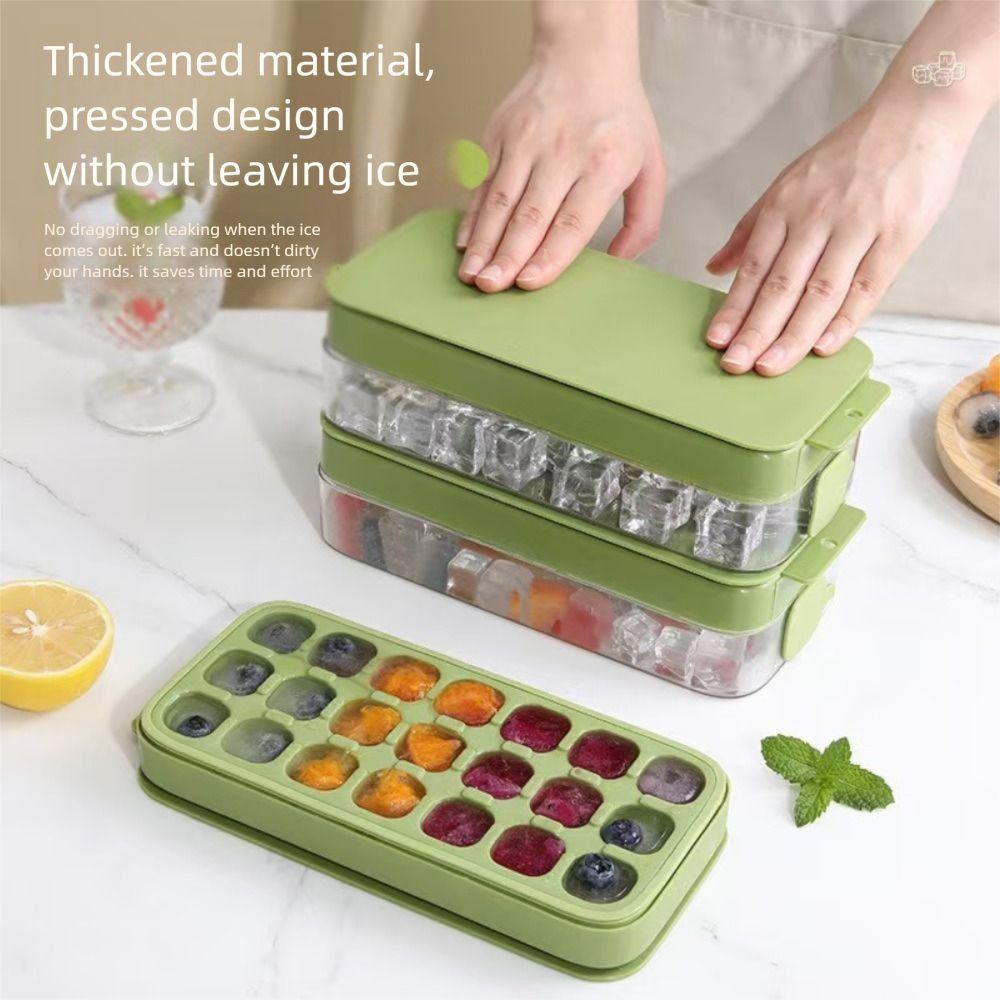 Food Grade Silicone 2in1 Ice Cube Straw Cups Press Type Ice Cube Tray Ice Tray Mold Travel