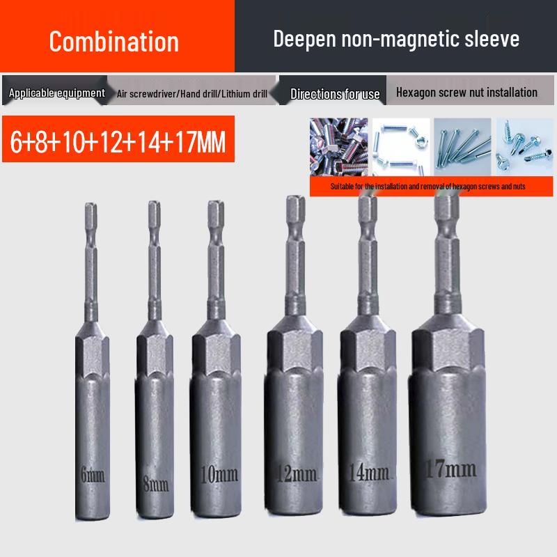 Jeu d'adaptateurs d'extension pour perceuse électrique à douille hexagonale