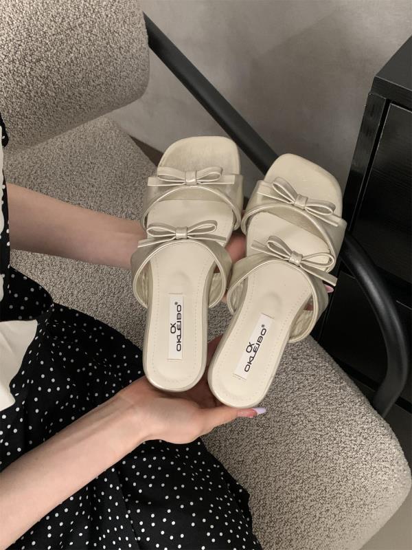 Fashion Butterfly-Knot Slippers Casual Flat Shoes Female Slides Summer Clogs Woman Rubber Flip Flops Luxury Beach Hawaiian  Butterfly-Kn