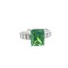 Modeschmuck Schmuck Rechteck Zucht Smaragd Ring Persönlichkeit Quadratisch Hochkohlenstoff Diamant Farbe Schatzring Damen