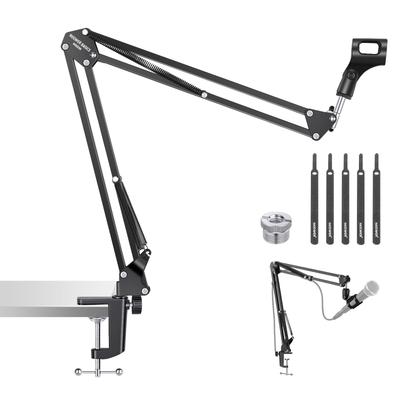 Neewer Basics Mikrofonarm Mikrofonaufhängung Schreibtischhalterung mit Klemme und Schreibtischmikrofon Mikrofon-Scherenarmständer Kompatibel mit Maximal