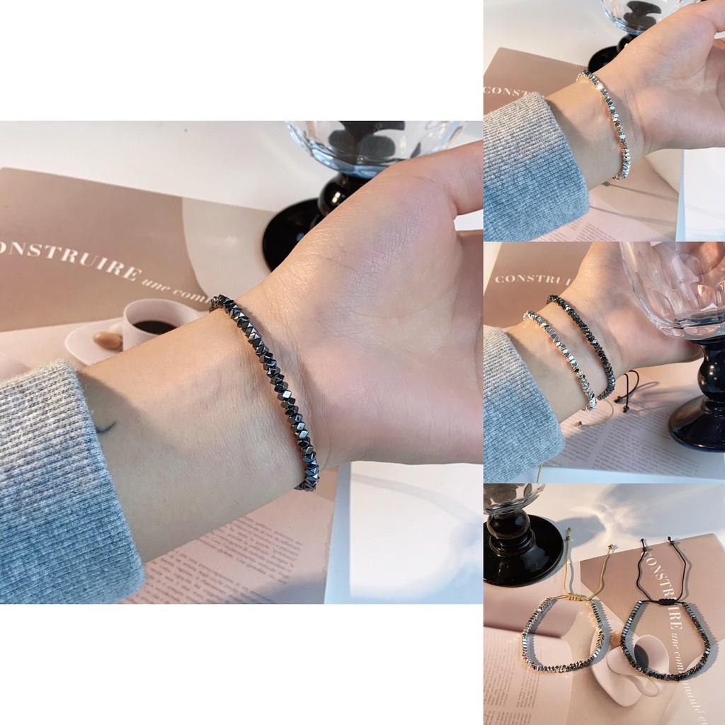 Modern Chic Iridium Bracelet Handmade Geometric Design Unisex Fashion Jewelry