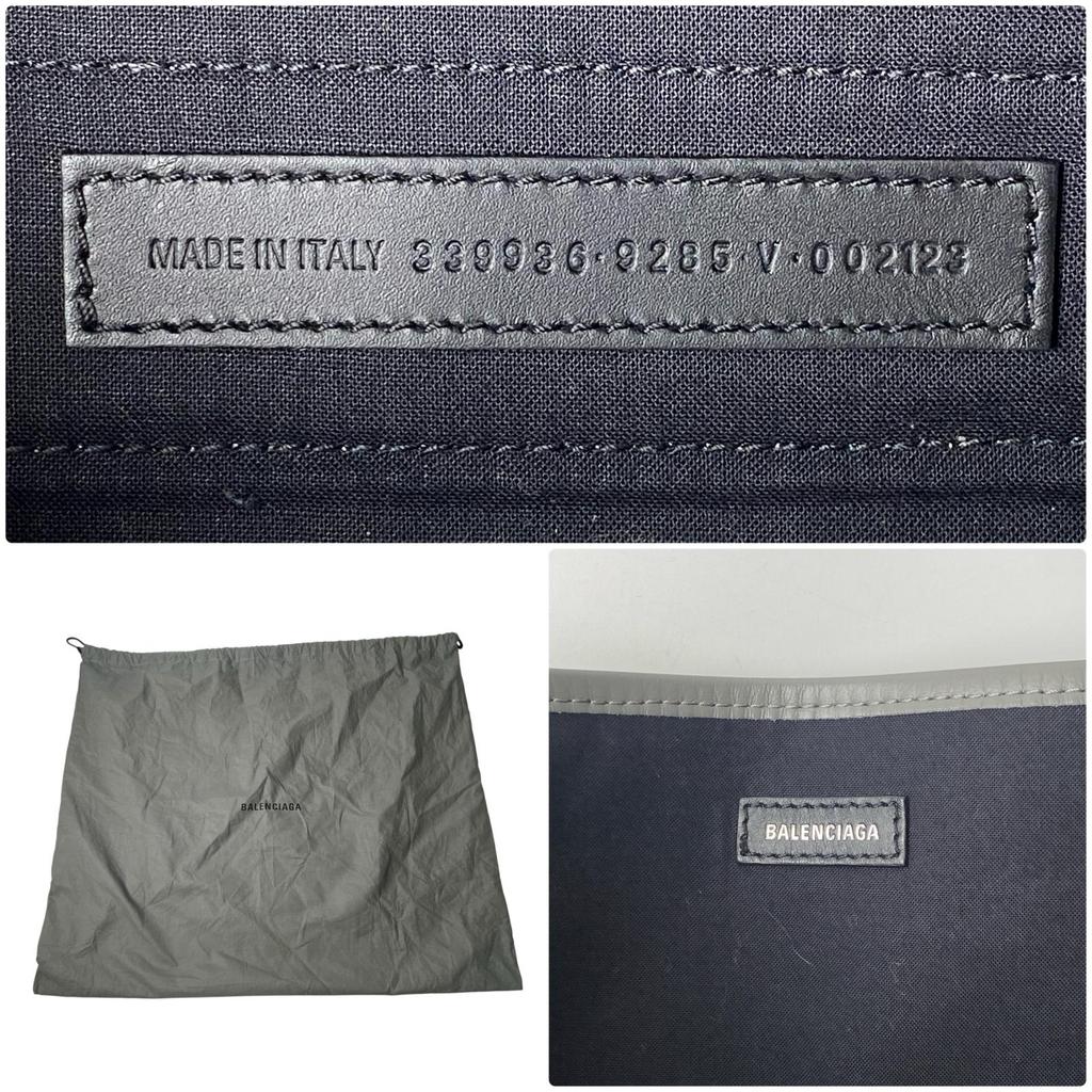 Used BALENCIAGAHandbag gray/Ivory canvas/leather Women