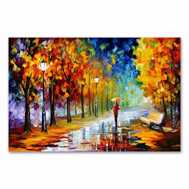 Coloring Hand - Painted Oil Painting Landscape For The Living Room Wall Art Home Decoration Abstract Without Frame