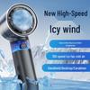 High-Speed Portable USB Handheld Fan with Carabiner and Cold Compress Feature