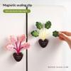 Cute Plant Shaped Magnetic Sealing Clips Strong Grip Nice Look For Kitchen Snack Sealing Fridge Decor