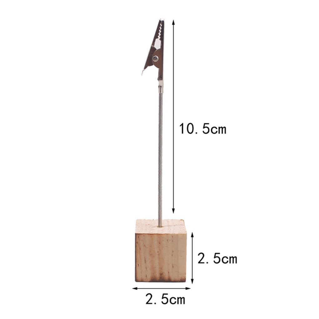 New Portable 10/20PCS/Set Wooden Place Card Holder Clips Wedding Place Card Holder Table Photo Memo Number Name Clips Base
