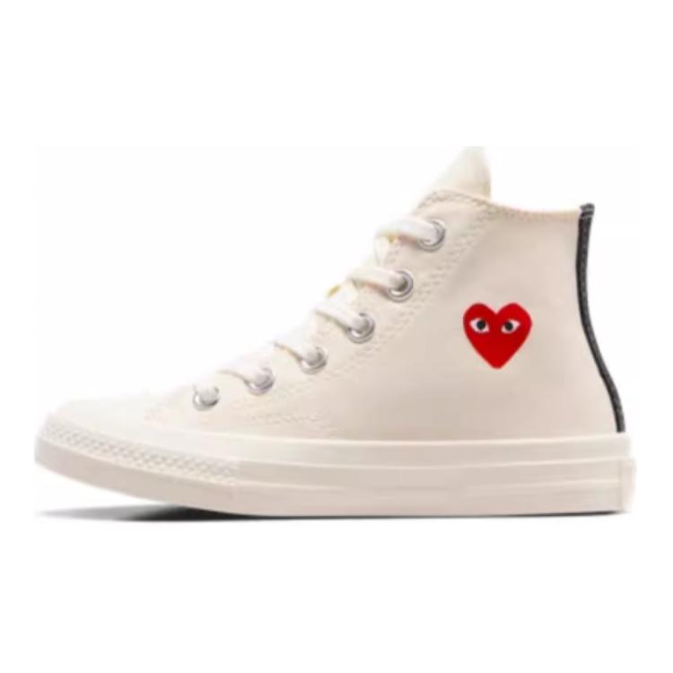 

Converse Кроссовки Comme des Garçons PLAY x Chuck 70 High PS Single Heart - молочные детские кремовые красные черные A08803C 28