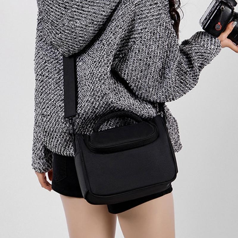 Portable Single Shoulder Camera Bag with Multiple Compartments for Camera Lens Memory Cards Photography Accessories