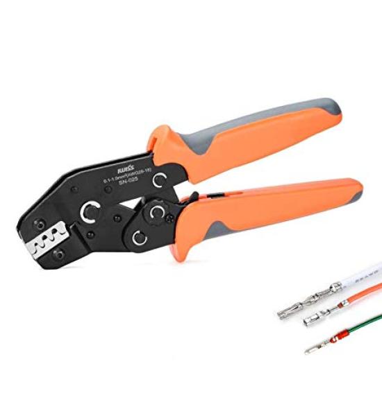 IWISS Precision Simultaneous Crimping Ratchet for QI and DuPont Small and Medium Terminals SN-025 Pliers, Type, Connectors, 0.1-1.0mm²