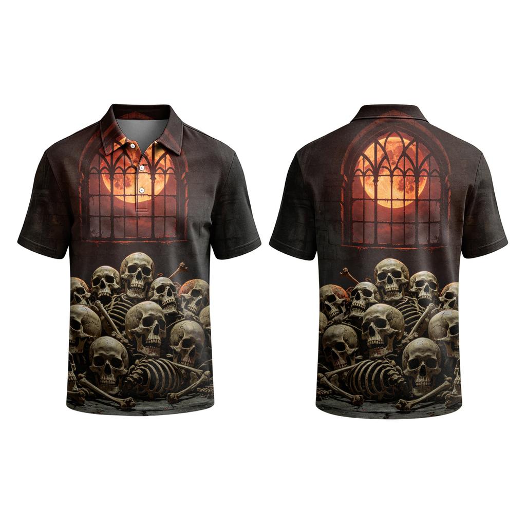 Men's Halloween Print Short Sleeve Casual T-Shirt