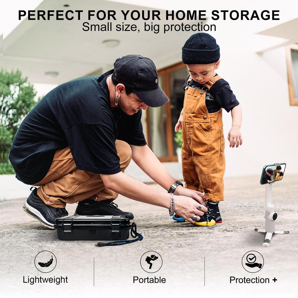 Lekufee Portable Waterproof Hard Case Insta360 Flow Pro Compatible with Flow 2 Insta360 Flow Creator Kit Compatible with Smartphone Gimbal and Compact