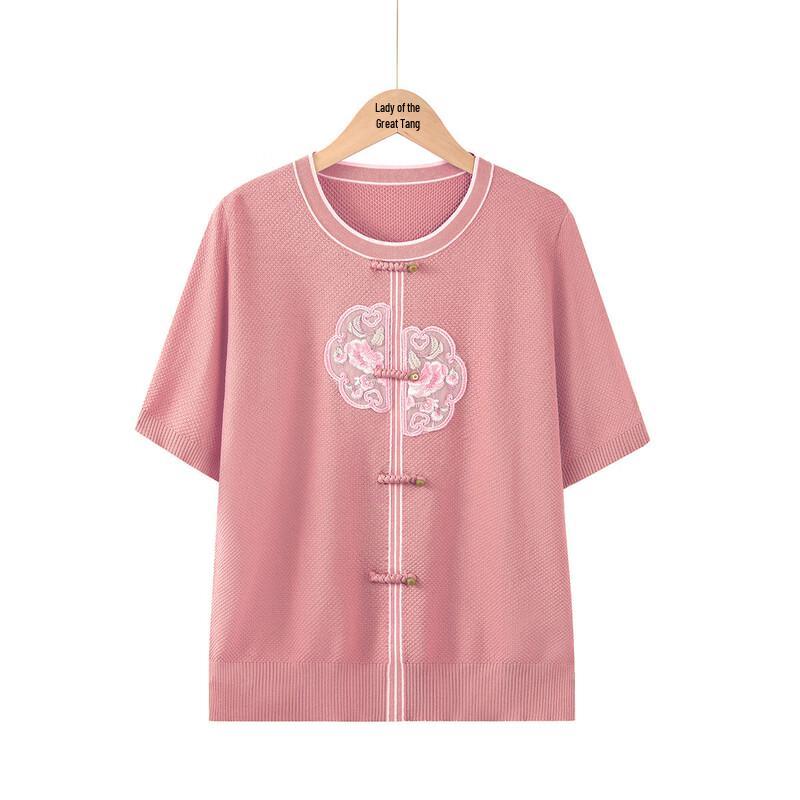 

Elderly Women s Chinese Style Breathable Short Sleeve Top XL