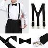 Boys Girls Kids Adjustable Elastic Y-Back Braces Baby Suspenders Set Bow Tie Butterfly NeckTie Weddi