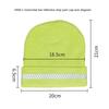High Visibility Safety Beanie Reflective Knit Ribbed Hats Warm Winter Bonnets for Night Running Hiking Cycling