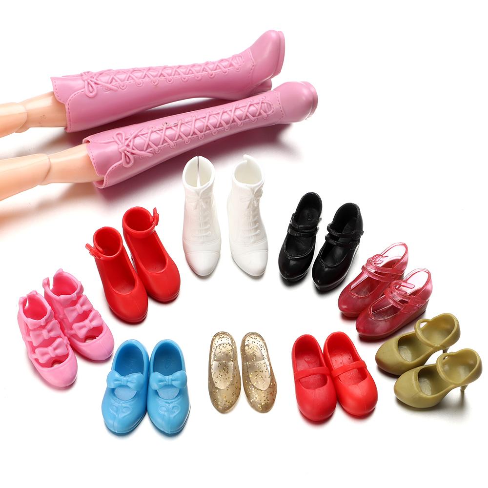 For Foot Length 2cm Fashion Doll Shoes Long Knees Boots High Heels Princess Sandals Casual Puppet Shoes Accessories Toys