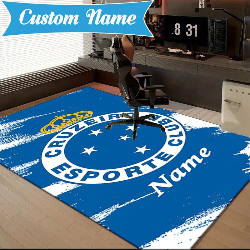 Custom Name Cruzeiro Power Rug Game Carpet, Floor Mat for Bedroom Living Room Entryway Rug, Home Decor Idea Gift for Christmas birthday