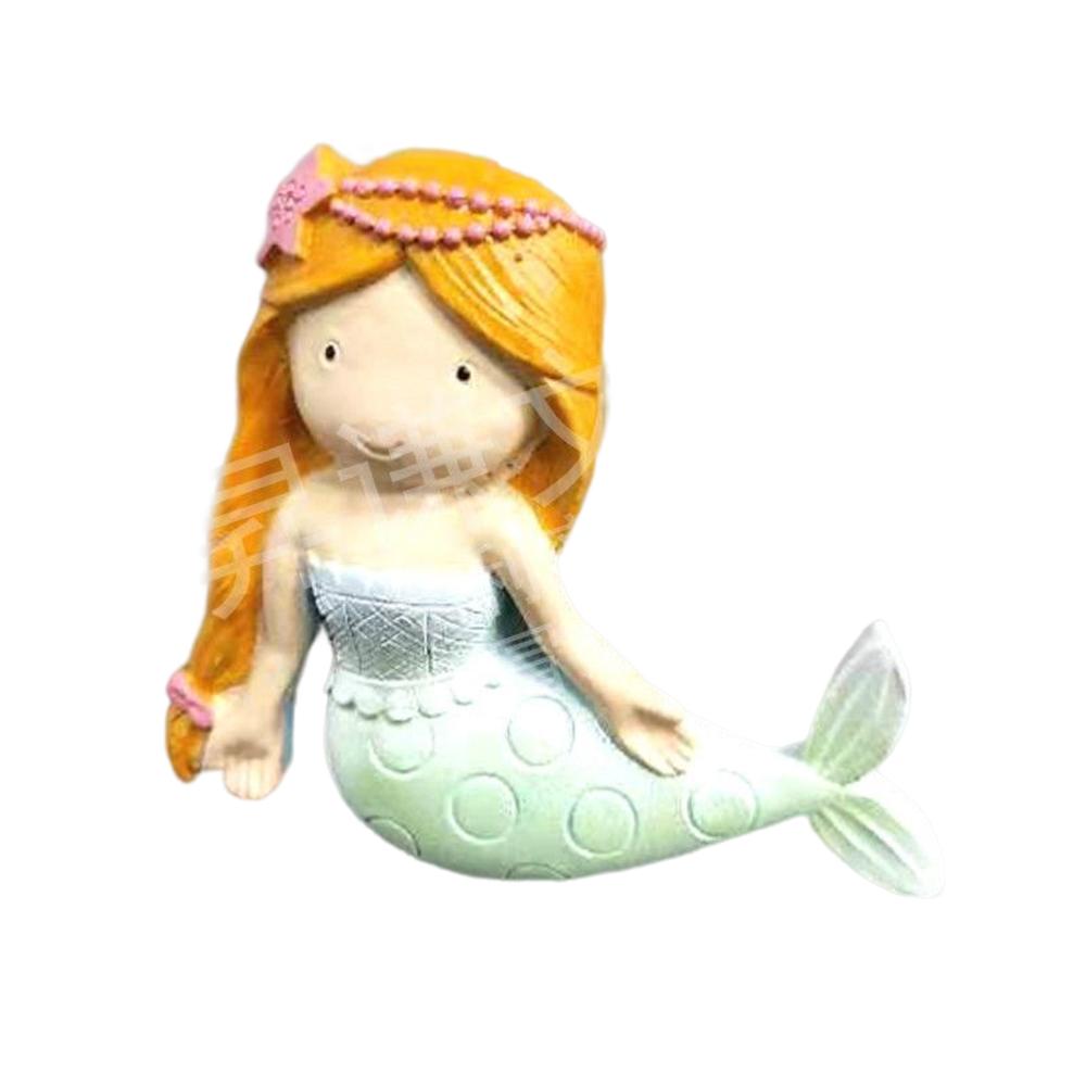 Creative Personality Design Mermaid Multicolor Optional Resin Refrigerator Sticker Home Kitchen Post-it Message Board Gift