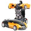 One-Key Transforming Bugatti Pull-Back Car Robot Toy