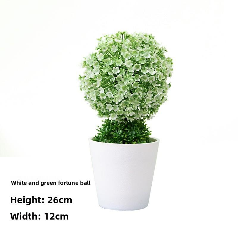 

Hydrangeamacrophylla Potted Artificial Plant For Living Room And Workspace Decor WhiteGreen