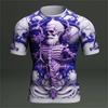 Men T Shirt 3d Print Skull T Shirt Short Sleeved Oversized Streetwear Tees Summer Casual New Fashion Men's O Neck Top Pullover