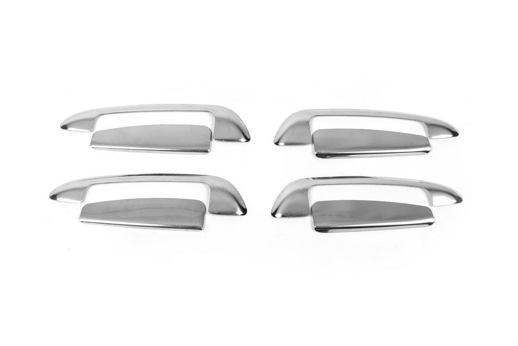Topped Handle Pads (8 Parts, Stainless Steel) OmsaLine - Italian Stainless Steel for Fiat Linea 2006-2018