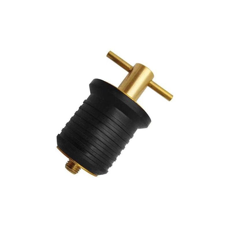 T-Handle Boat Drain Plug Brass/Stainless Steel Handle Twist -Turn Marine Rubber Plugs Seal Design Lightweight