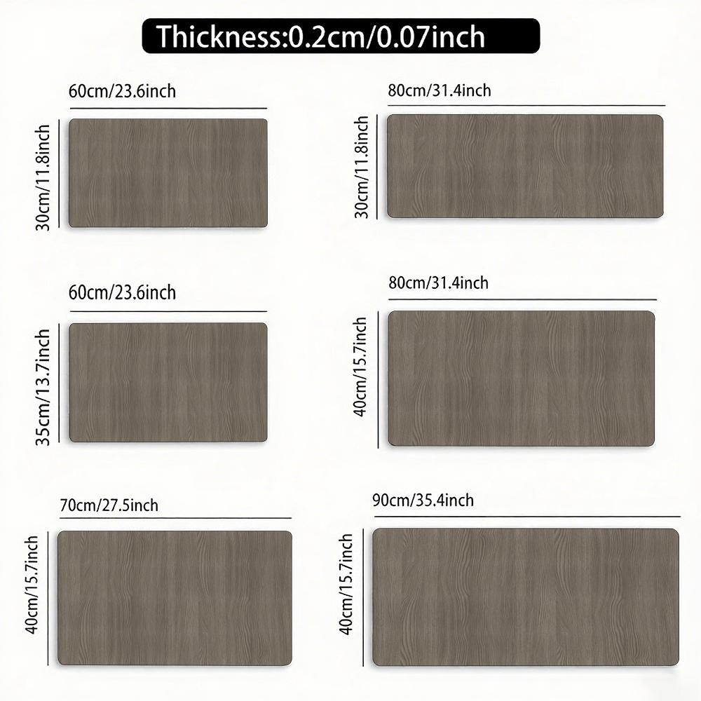 Wood Textured Mouse Pad Large Size Rubber Base Anti-slip PC Desk Accessories Mousepad for Office & Gamer Keyboard Mats Decor Mat