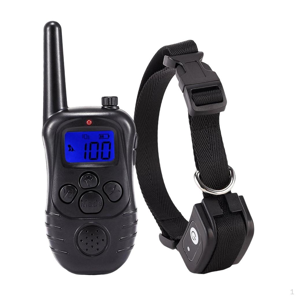 Dog Training Collar Waterproof Behavior Correct with Remote Control Electric black