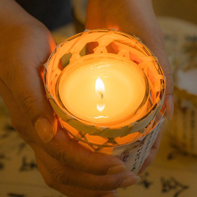 Lantingji Xu Fragrance Candle Set: New Chinese Style Aroma Gift Box with Glass Cup Wax Souvenir