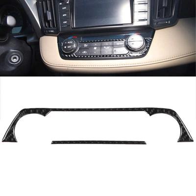 Air Conditioning Switch Trim Carbon Fiber Interior Decoration Fit for Toyota RAV4 2015 2016 2017 2018 Car