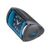 Seiko Clock Analog Alarm Loud Bell PYXIS Black with some blue metallic 94 x 178 x 109 NR447L Clock, Sound, RAIDEN, accents, mm,