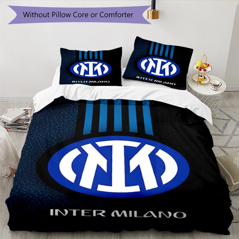 3pcs Football Team (8) Design Cover Set - HD Printed Bedding with 1 Cover and 2 Pillowcases - Perfect for Home and Dorm Decor