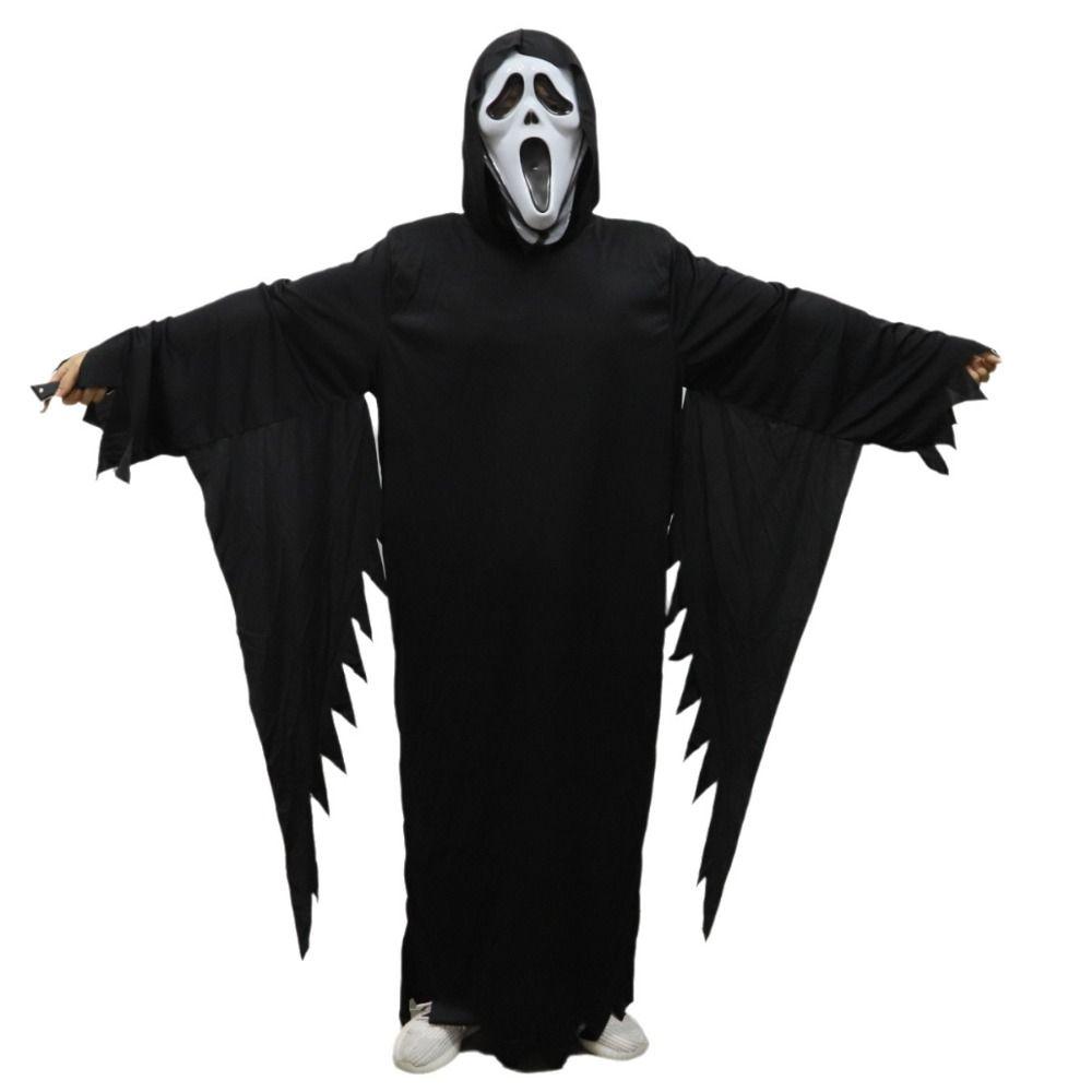 Child Adult Demon Costumes Halloween Clothes, Belts, Gloves Set Party Death Ghost Costume  Carnival